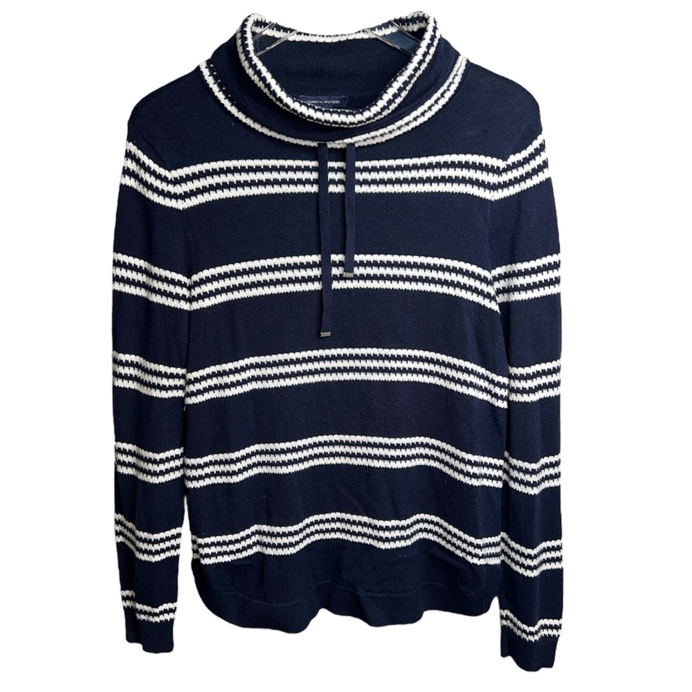 Tommy Hilfiger Long Sleeve Turtle Neck Striped Sweater Top